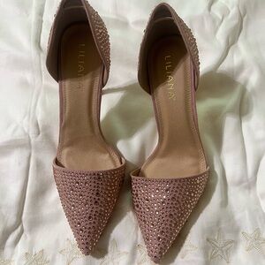 Liliana Baby pink pointed toe heels